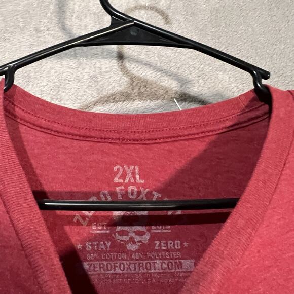 Zero Foxtrot Shirt Mens 2XL XXL Red Eat Lightning Long Sleeve Military Shirt - Picture 6 of 8